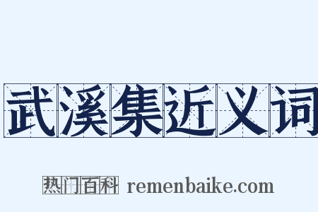 武溪集近义词是什么意思的图片
